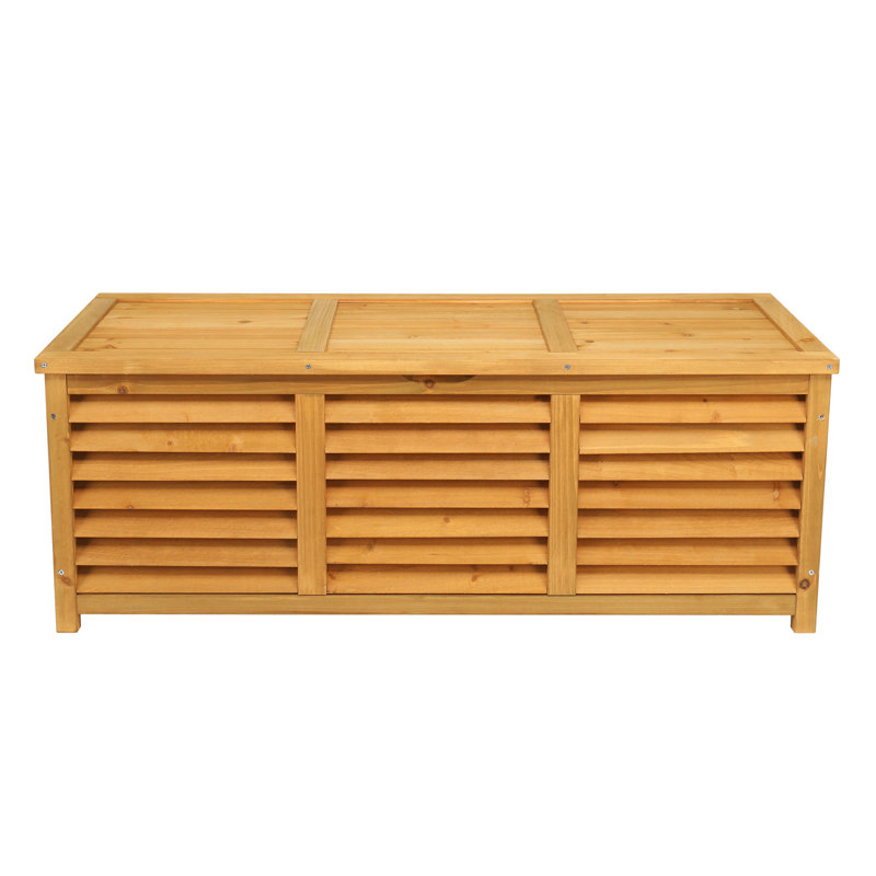 Boîte de rangement en bois de pin massif 41 gallons Winado