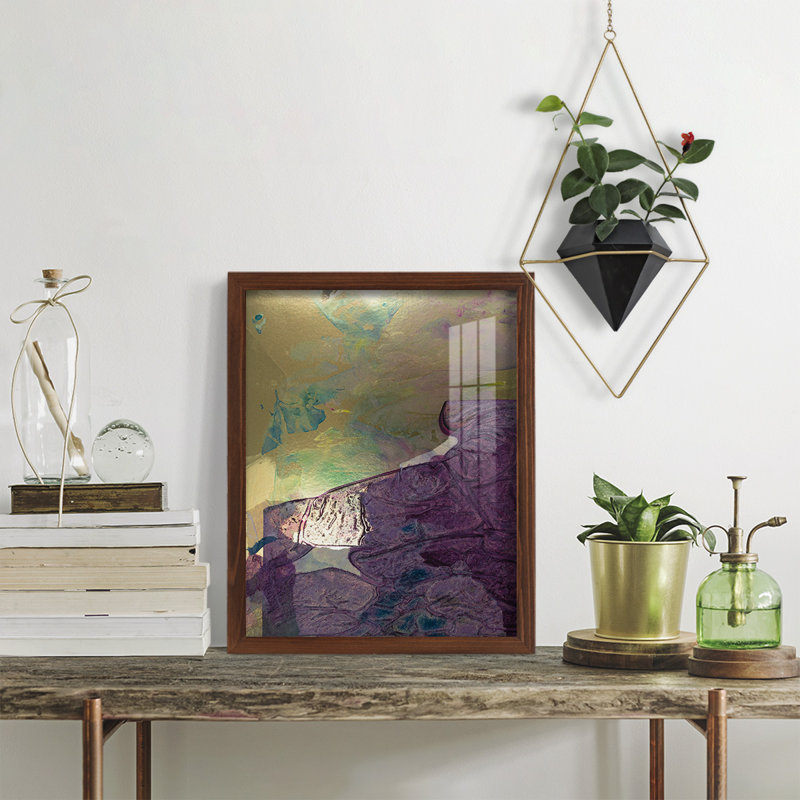 Paysage de Monet IV sur papier, H 15 po x l 12 po x P 1 po, Châtaigne