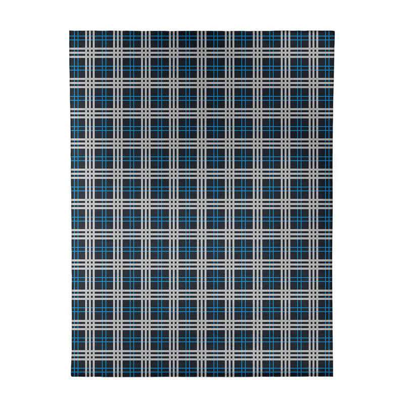 Tapis noir à carreaux, Rectangle 9 pi x 12 pi