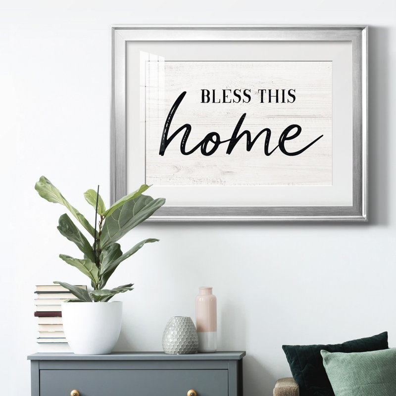 «Bless This Home», reproduction encadrée de qualité supérieure - prête à être accrochée, H 30,5 po x l 42,5 po x P 1 po