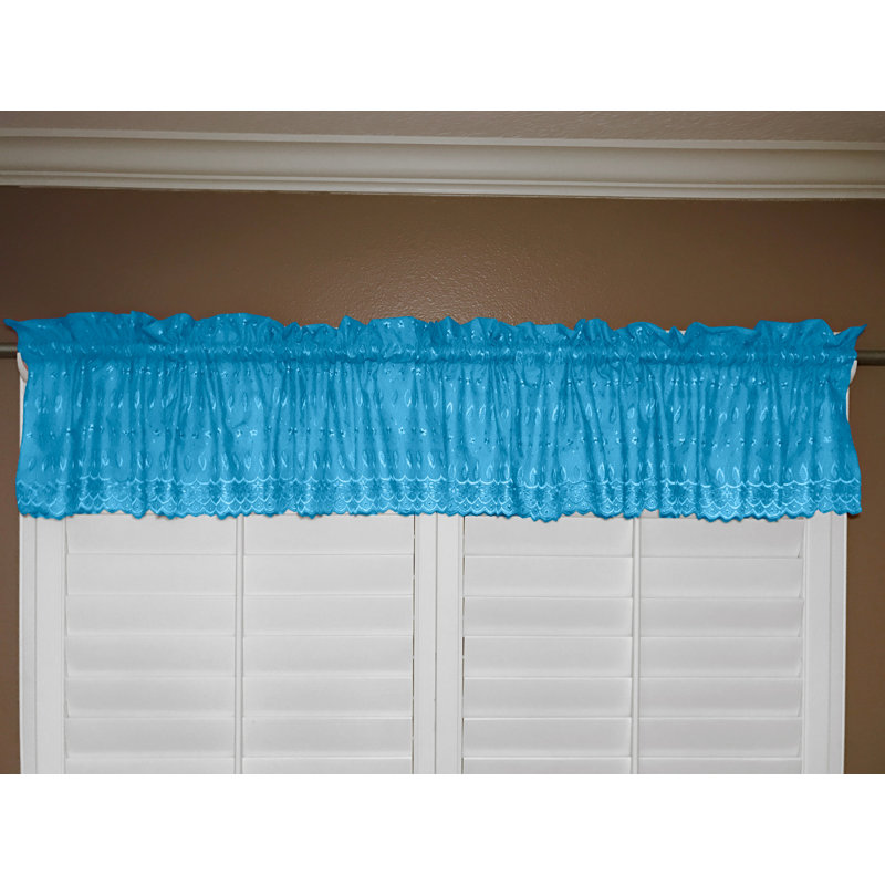 Cantonnière en coton à œillets de 58 po de largeur, Turquoise
