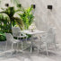 Ensemble repas carré pour 4 personnes