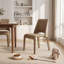 Chaise d'appoint rembourrée en cuir avec siège rembourré et siège en cuir entièrement assemblé-119461278-123277727-123277728