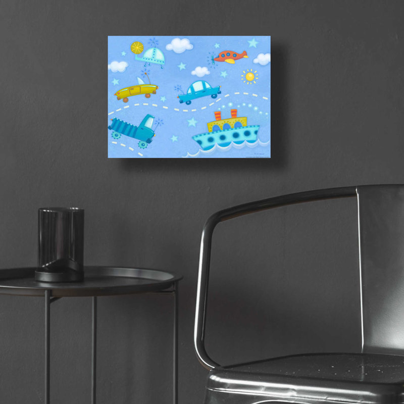 «Travel Time» par Viv Eisner, art en verre acrylique Wal, H 12 po x l 16 po x P 0,13 po