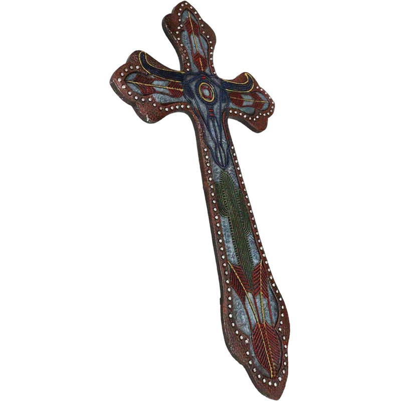 Figurine murale en cuir