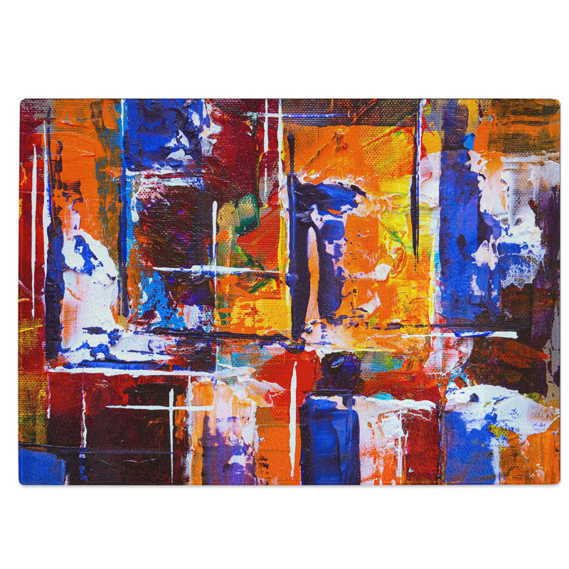 Tempered Glass Art Painting Vol.221 Chopping Board, 39 cm W x 28.5 cm L