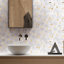 Natural Bianco 3" x 3" Marble Honeycomb Mosaic Wall Tile-67852702