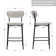 Medfield 26'' Modern Upholstered Bar Stools with Curved Backrest