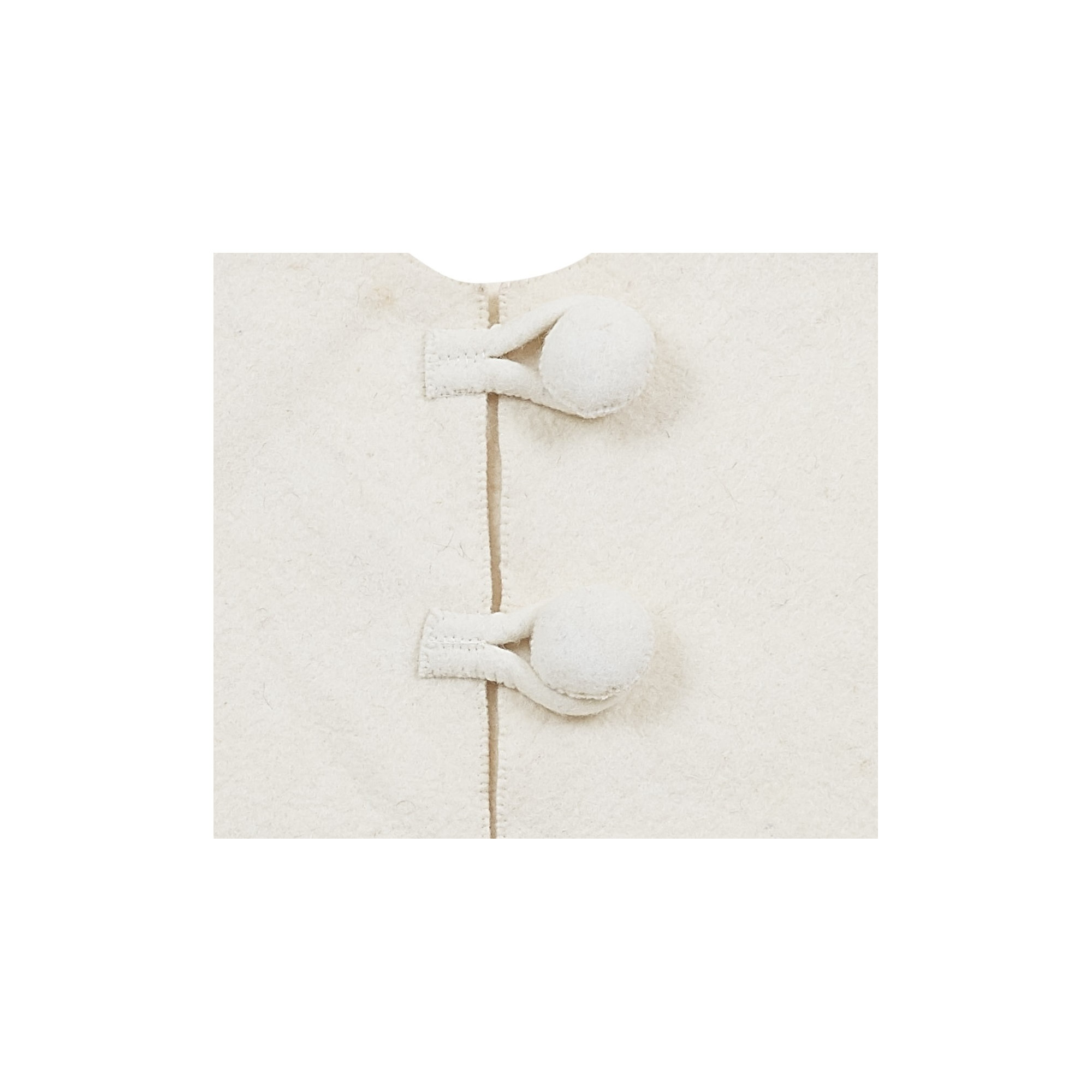 Pom Poms Red Pom Poms on Cream Handmade Felt Christmas Tree Skirt - - 63"