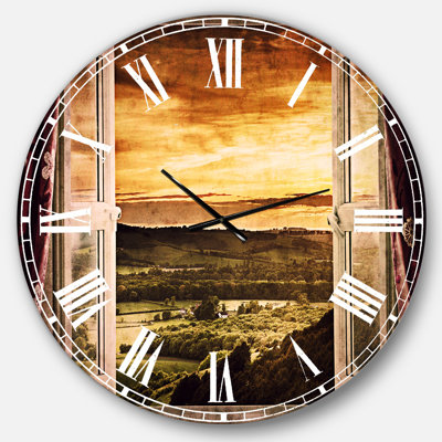 Horloge murale paysage surdimensionnée