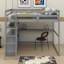 Lit mezzanine double avec bureau et tablettes-1044064941