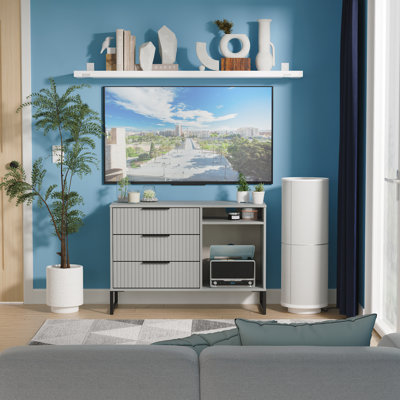 Fluted 3 Drawer TV Unit