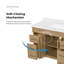 OVE Decors Salisbury Meuble-lavabo autoportant simple en bouleau naturel avec plateau en marbre blanc-115729183