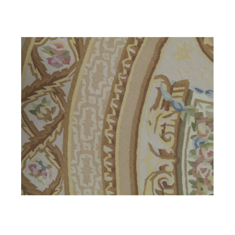 Tapis ivoire et beige noué à la main de haute qualité