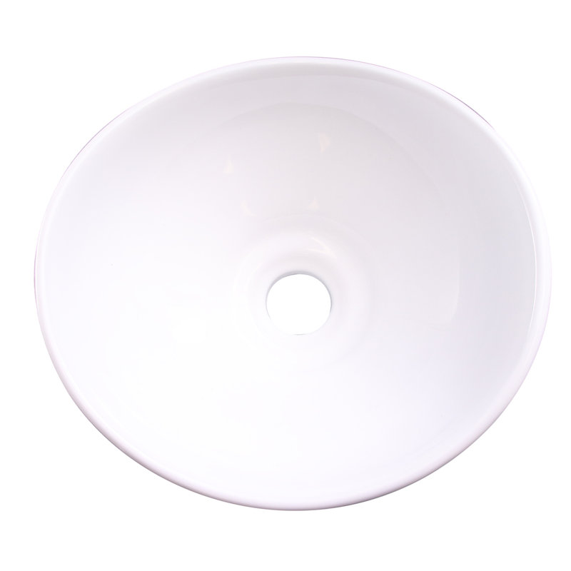 Lavabo de salle de bain vasque ovale en porcelaine vitreuse Fairfield