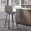 Tabouret de bar pivotant Aluin de style moderne du milieu du siÃ¨cle, en simili cuir et bois-1358550610-1358550622-1358550623