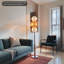 Lampe sur pied nordique moderne en verre 62,99 "H, lumière ambiante pour le salon et le hall d'exposition
