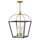 Tate 4-Light Chain-Hung Two-Tone Pendant