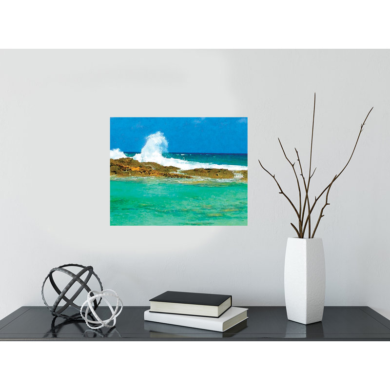 Jet de mer - photographie, H 12 po x l 16 po x P 0,15 po, Papier, Pas de tapis