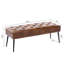 Banc en cuir capitonné moderne Lora de 44 po de largeur avec pieds en métal Lora-1087671214-1184327414