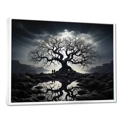 The Contrast Tree Monochrome II - Tree Monochrome Canvas Art