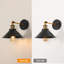 Vintage 30.5cm Black Iron Cone Wall Light