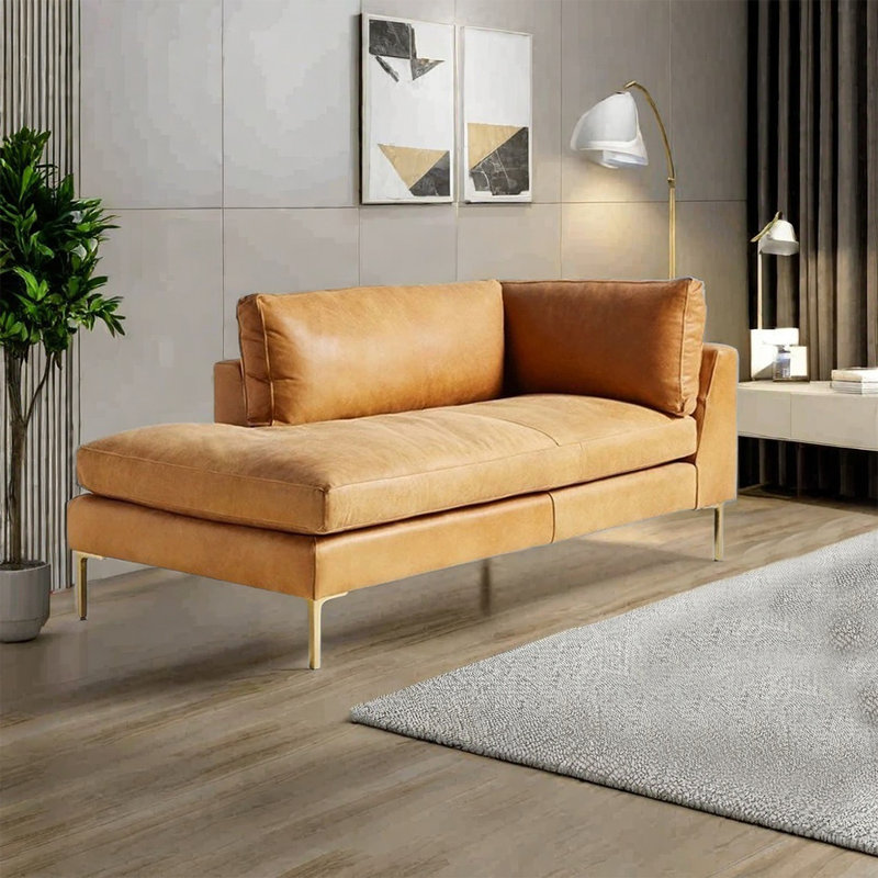 Fauteuil inclinable en éponge confortable à haute élasticité, Doré, Orienté à droite, Jaune