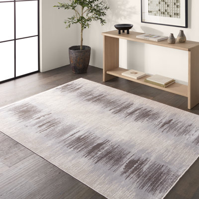 Tapis gris clair / taupe Vibe par Brayden Studio® Fidelmar