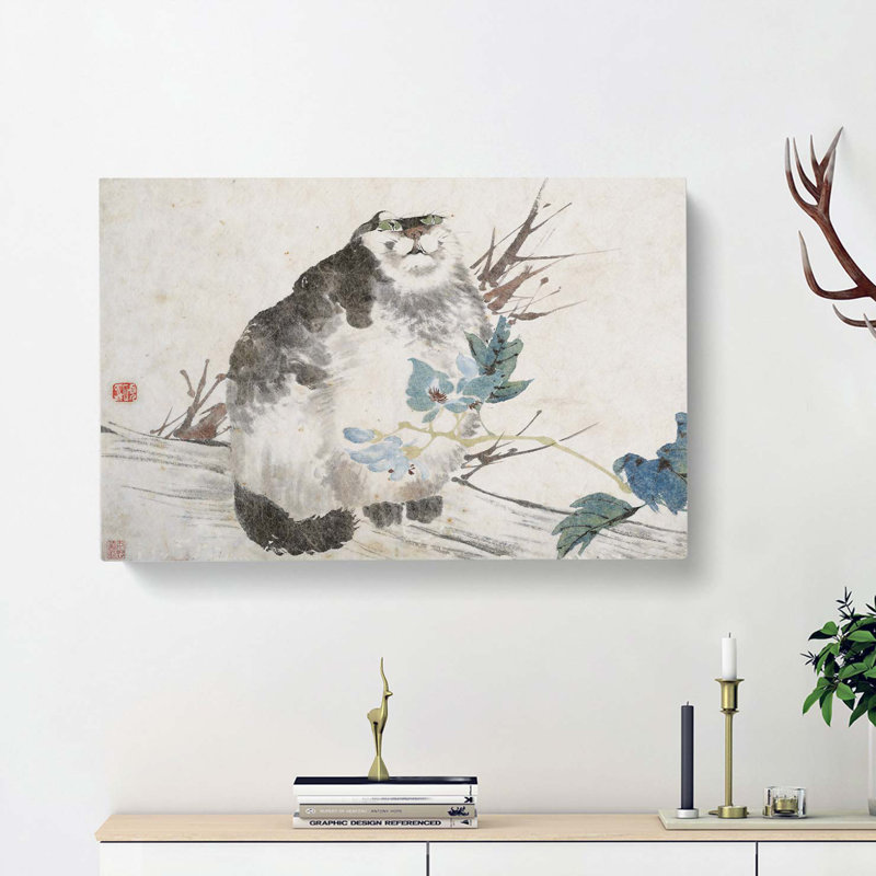 Fat Cat by Ren Yi - Wrapped Canvas, 50cm H x 76cm W x 3cm D