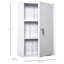 Armoire à pharmacie en acier à 3 niveaux pour salle de bain, verrouillable avec 2 clés, blanc, buffet