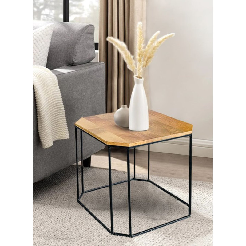 Carson Solid Wood Sled Coffee Table, 45cm H x 50cm L x 50cm W