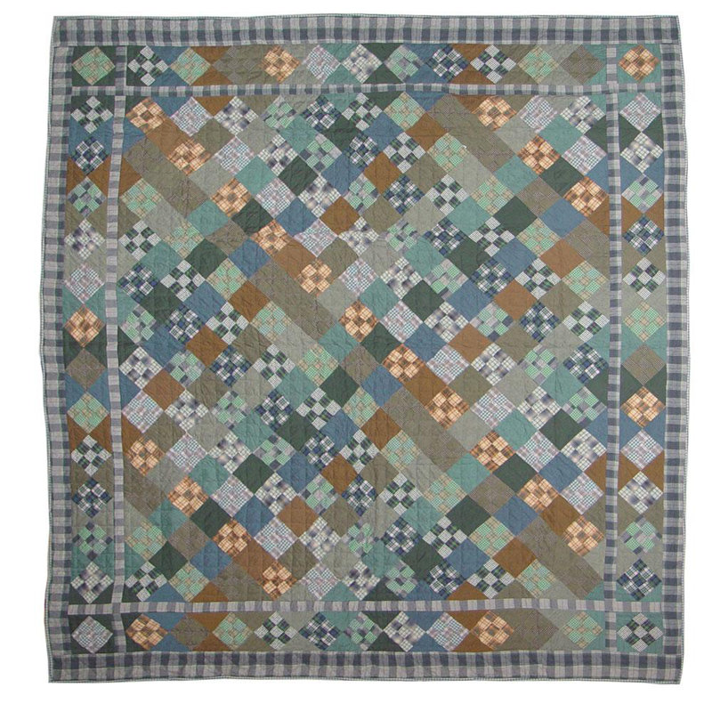 Chambray Rustic Cotton Patchwork Quilt