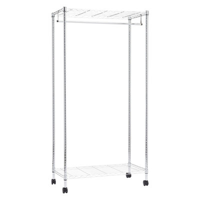 Agarwal 228.6cm Rolling Clothing Rack