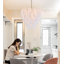 Lustre en verre givré 9 lumières Transitional