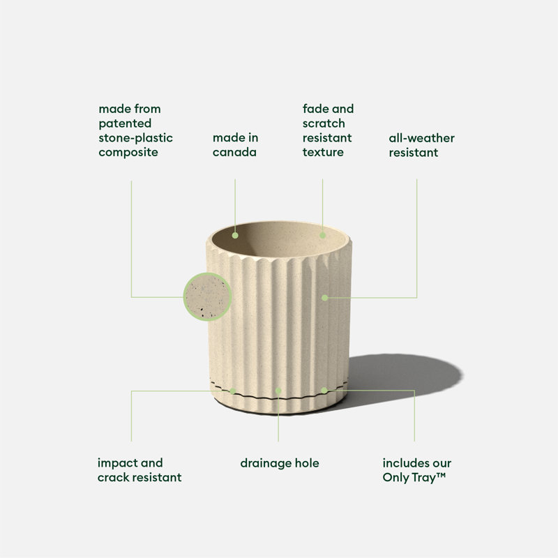 Veradek Demi Series 6" Planter, Sand, 1