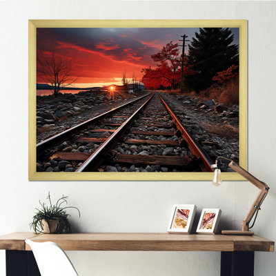 Train, train rouge, paysage I