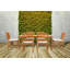 Ensemble de salle à manger 7 pièces bistro en teck 7 pièces rectangulaire en bois de teck avec 6 chaises d'appoint