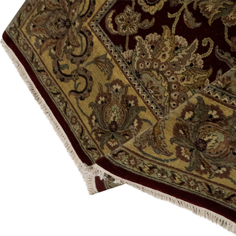 Tapis noir / or / beige noué à la main de haute qualité