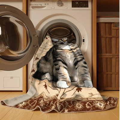 Washable Lambkin Cats Area Rug