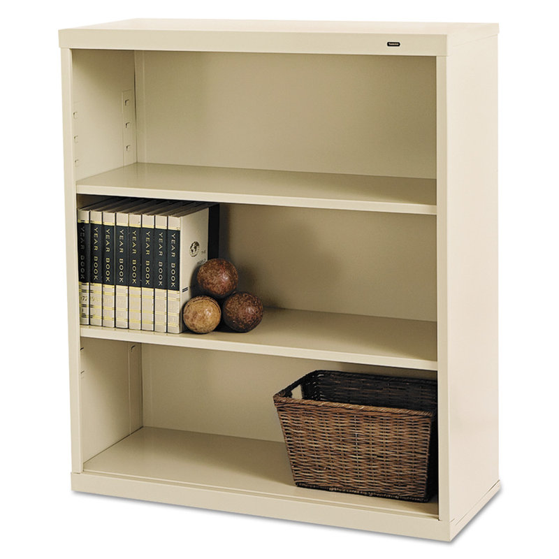 Putty Steel Adjustable 3-Shelf Welded Bookcase 34.5" x 40"