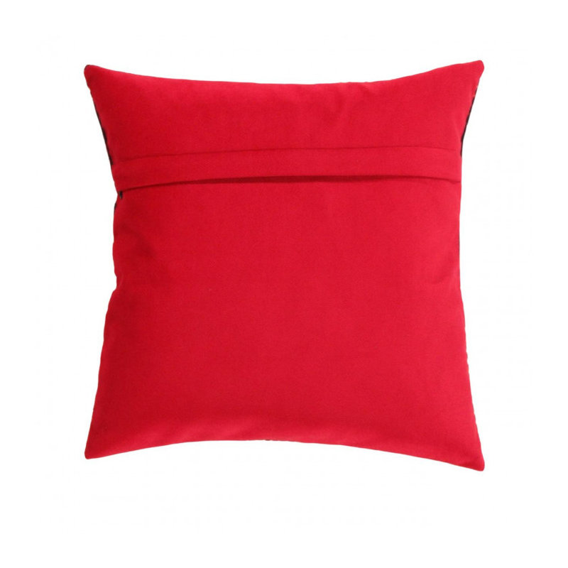 Square Throw Pillow, Rust/Gold/Black/Malibu