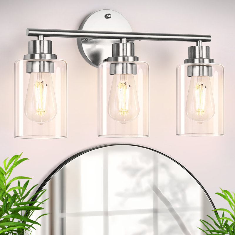 Éclairage pour meuble-lavabo à 3 lumières à intensité variable Higginson, Nickel brossé