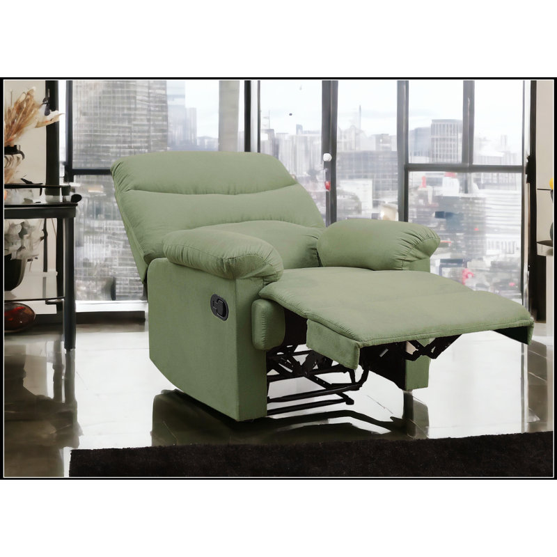 Fauteuil inclinable en microfibre Arcadia, Microfibre / microsuède sauge