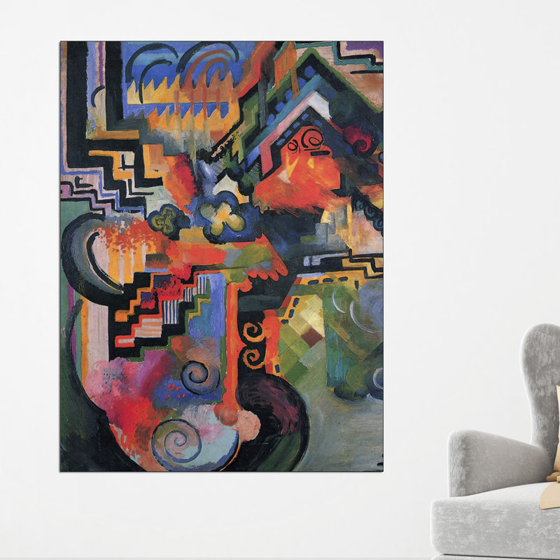 Macke August - Wrapped Canvas Painting, 120cm H x 90cm W x 1.8cm D