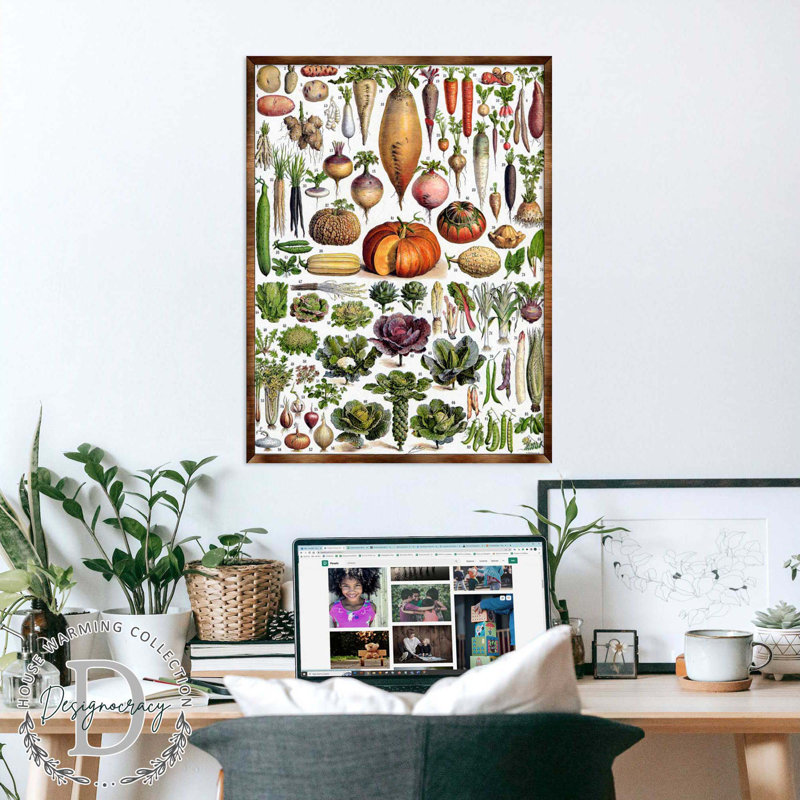 Art encadré de légumes racines Curtice, H 16 po x l 12 po x P 0,5 po