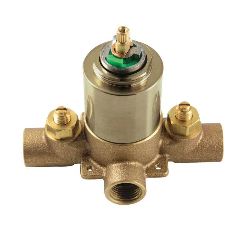 Kingston Brass Plumbing Parts Pressure Balanced Tub and Shower Valve, with Stops, Brushed Brass