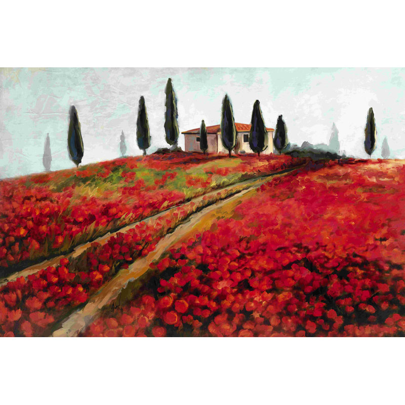 Impression sur toile tendue, "Tuscan Poppies", L 12 po x H 8 po