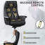 Fauteuil de bureau Kinnls Cellier Massage, fauteuils de direction modernes en cuir véritable pour bureaux, fauteuils inclinables ergonomiques, verrou inclinable à hauteur réglable, noir-101602210