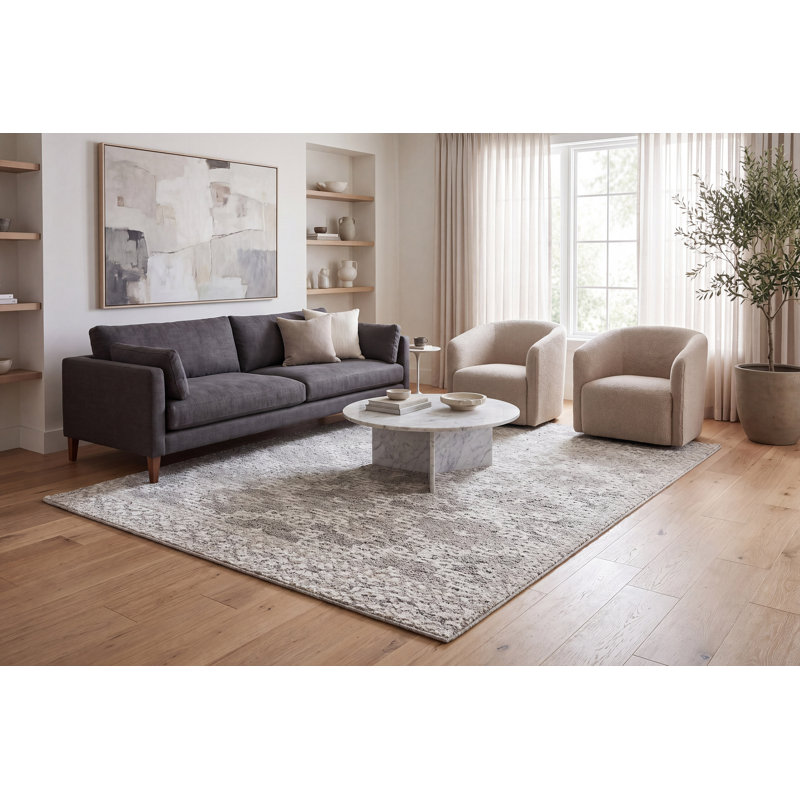 Myria 5X8 2047-810 TAUPE / IVOIRE, Rectangle de 5 pi x 8 pi