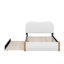 Lit plateforme tapissier simple avec lit gigogne et pieds en bois-1243782393-1243782392
